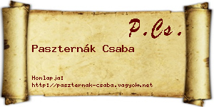 Paszternák Csaba névjegykártya